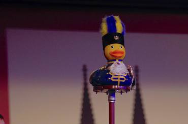 Treuer Husar, Pänz, Karneval, Hofburg, 2018, Pullman, Gelb-Blau, Korpsappell